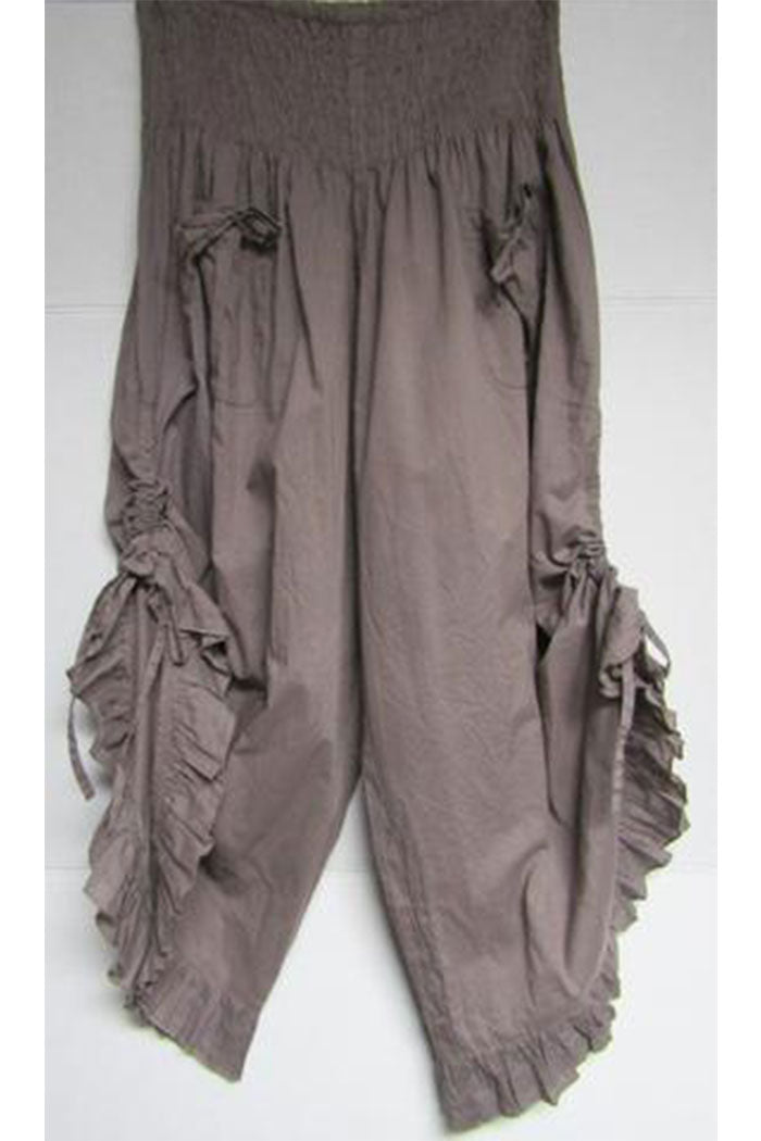 COTTON RUFFLED "PANTALOON" PANT