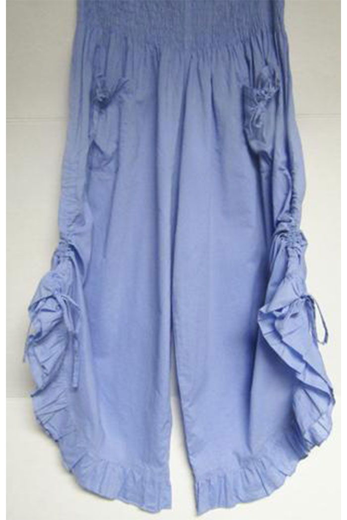 COTTON RUFFLED "PANTALOON" PANT