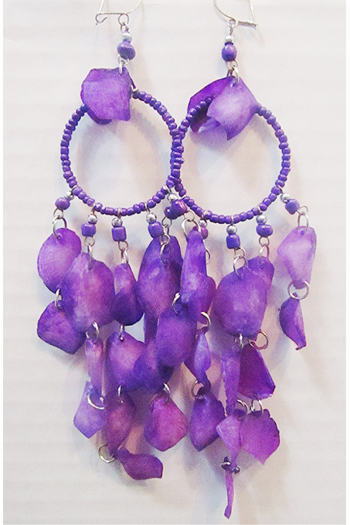 Peruvian Purple Fish Scale Earring