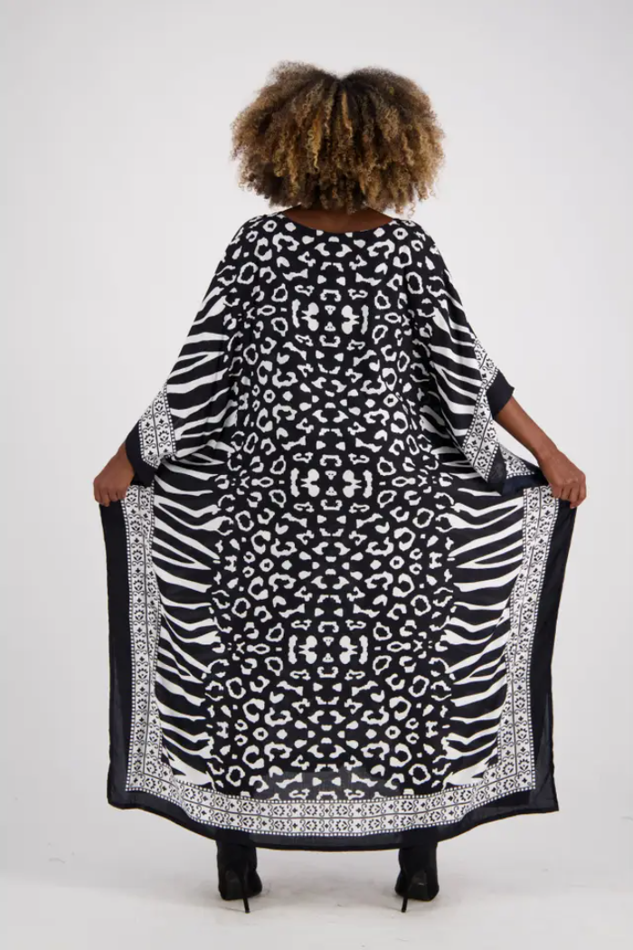 Zebra Print Kaftan On The Wild Side
