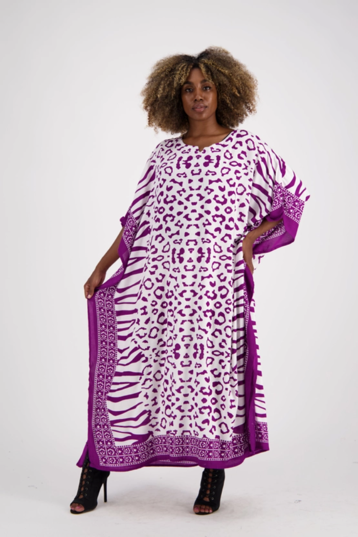 Zebra Print Kaftan On The Wild Side