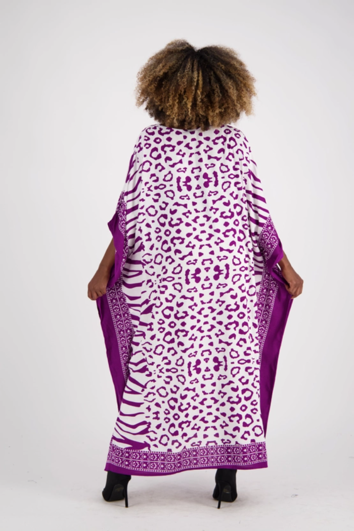 Zebra Print Kaftan On The Wild Side