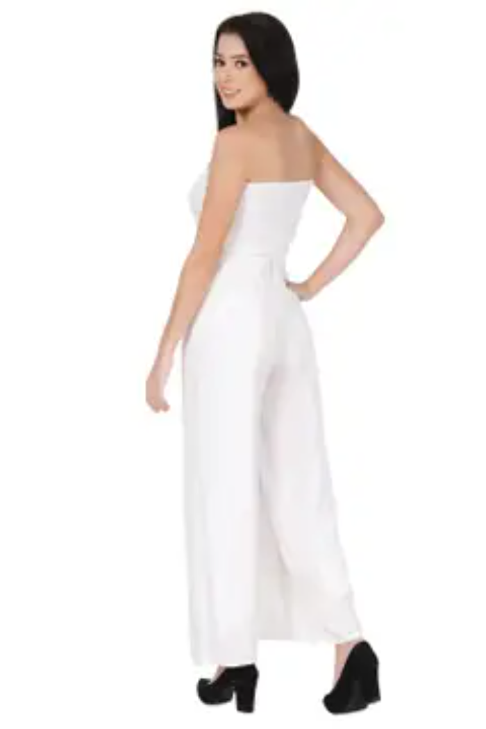 Two-Piece Wrap Pant Set - Solid White or Black