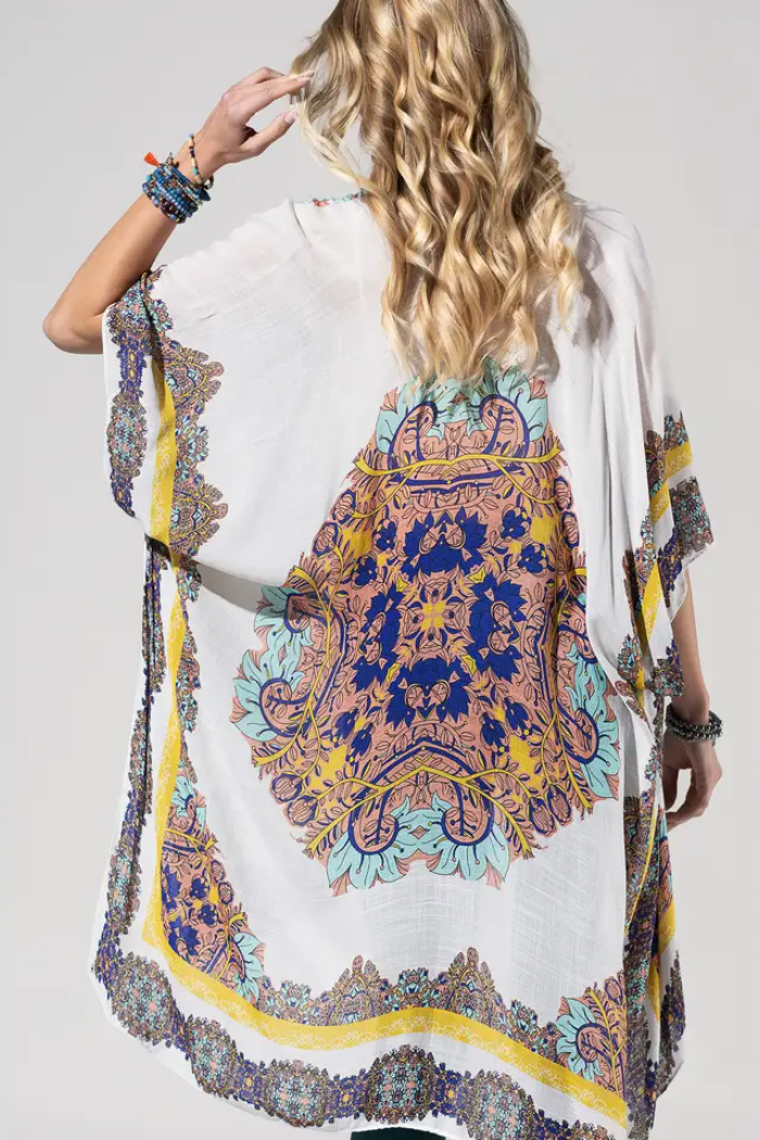 Bohemian and Glam Kimono - Mandala Print