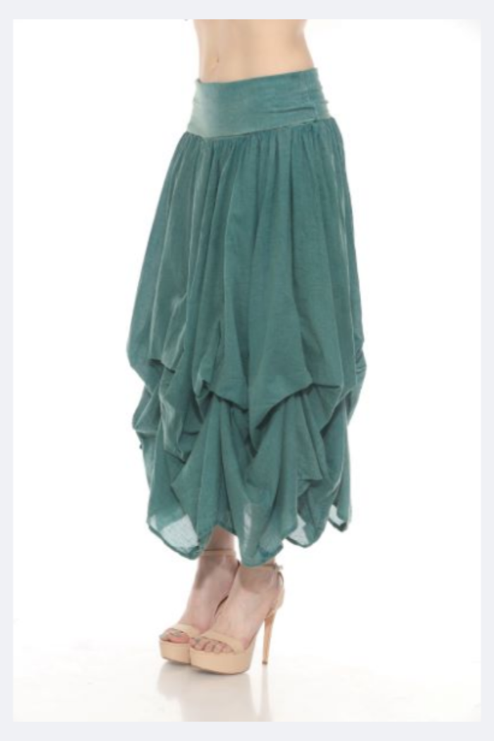 Cotton Bubble Maxi Skirt - Solid Colors