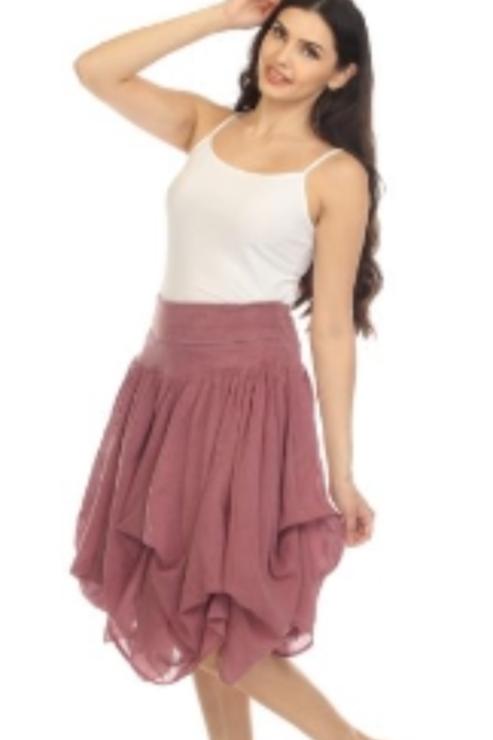 Cotton Bubble Mini Skirt in Black