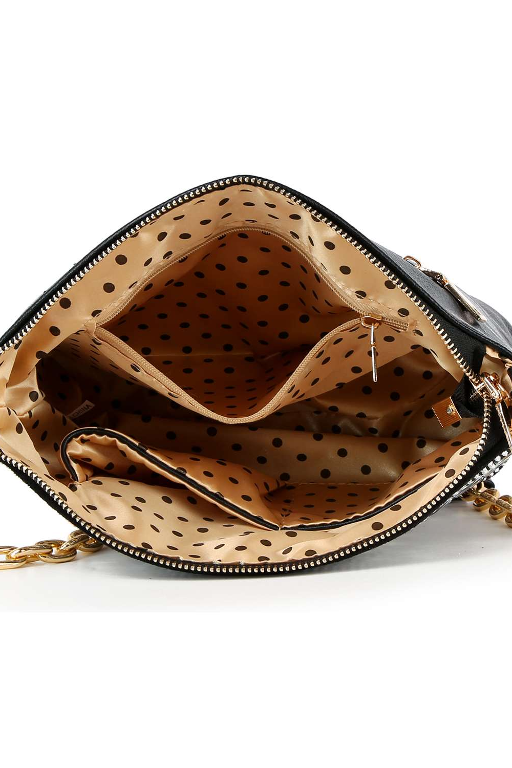 Rhinestone Sunburst Design Shoulder Bag
