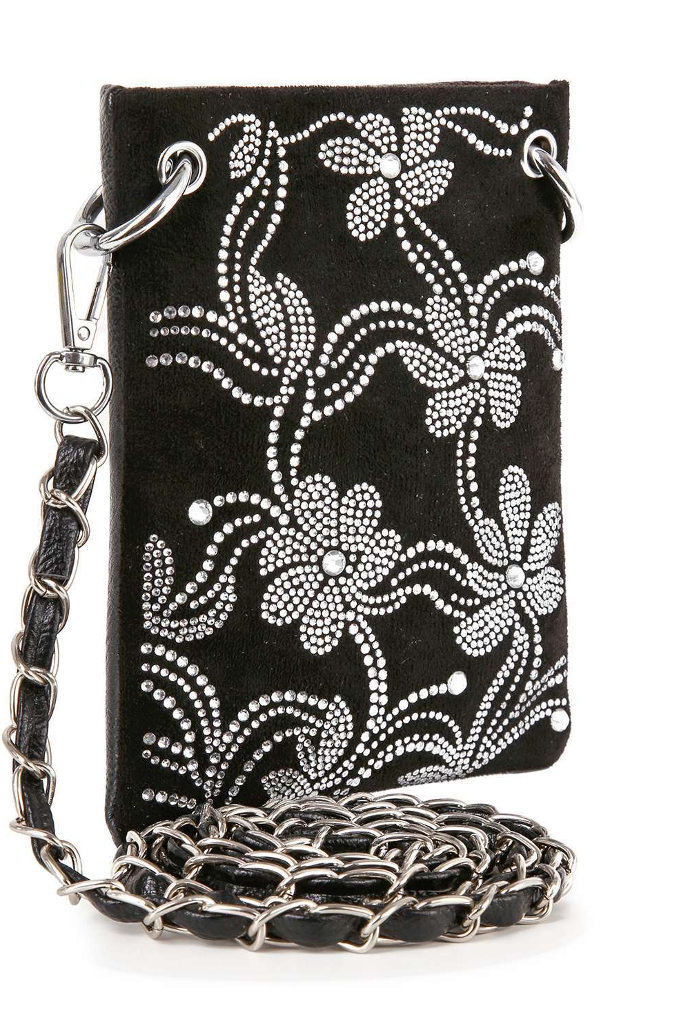 Petite Floral Rhinestone Crossbody