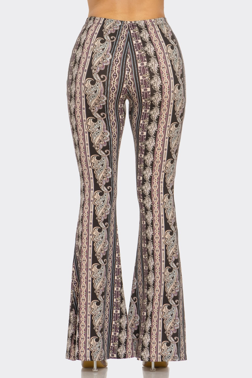 Boho Paisley Print Flared Long Pant