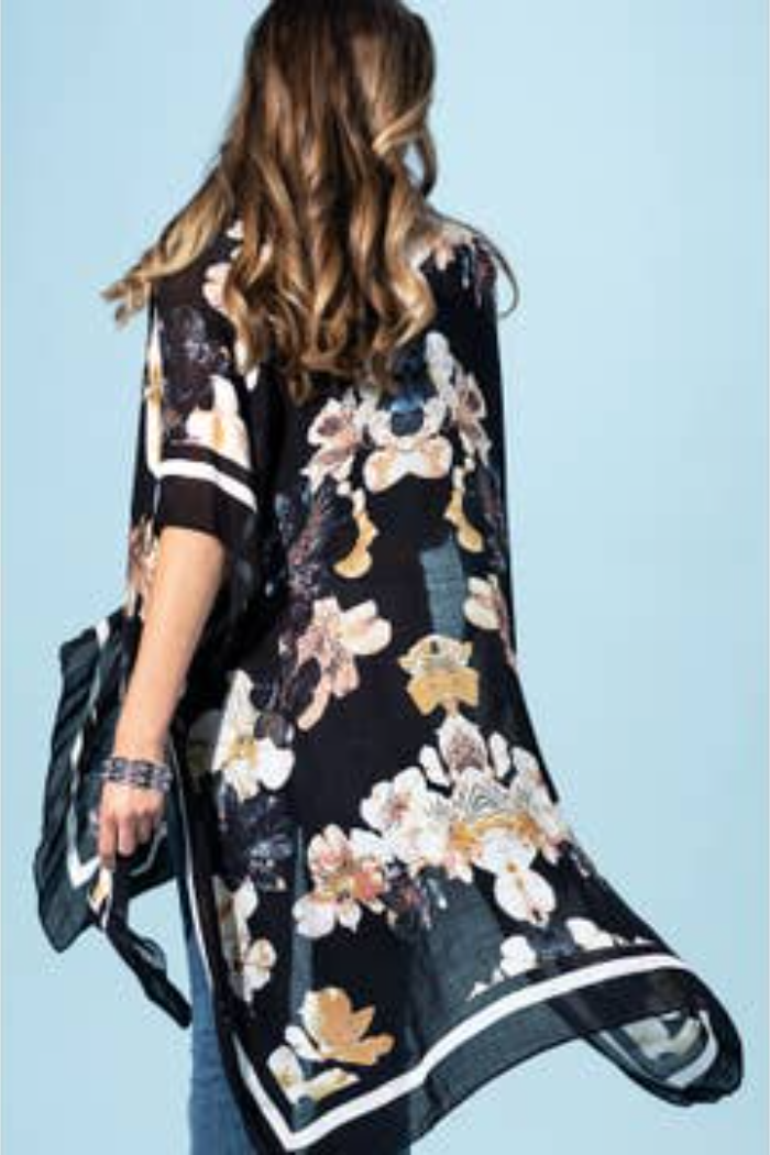 Bohemian and Glam Kimono - Moonlit Floral