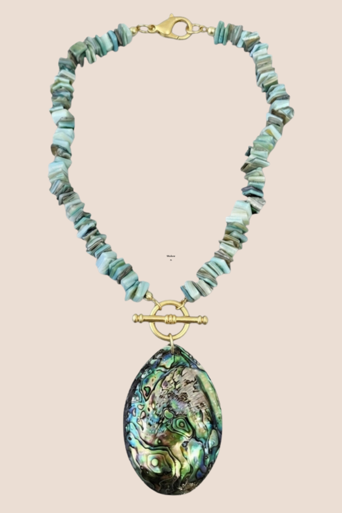 Abalone Beaded Seashell Necklace