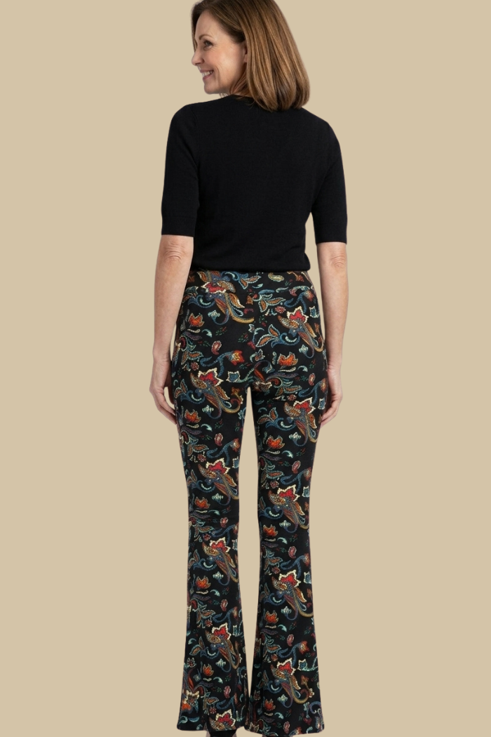 Palazzo with Panache in Black Floral Print