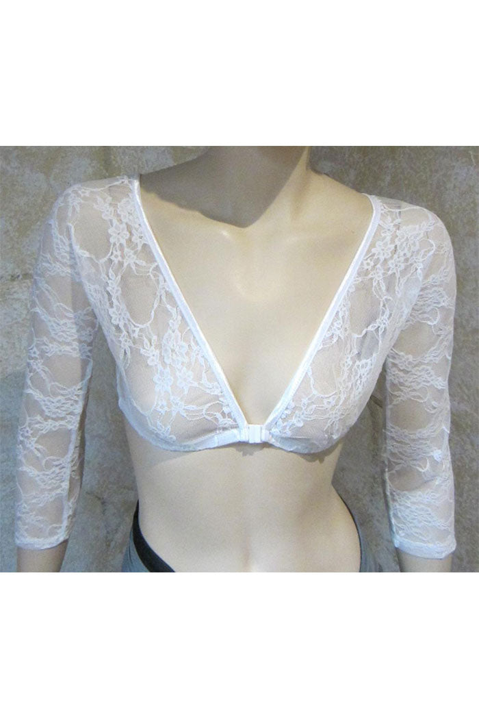 Slip-On White Lace Sleeves