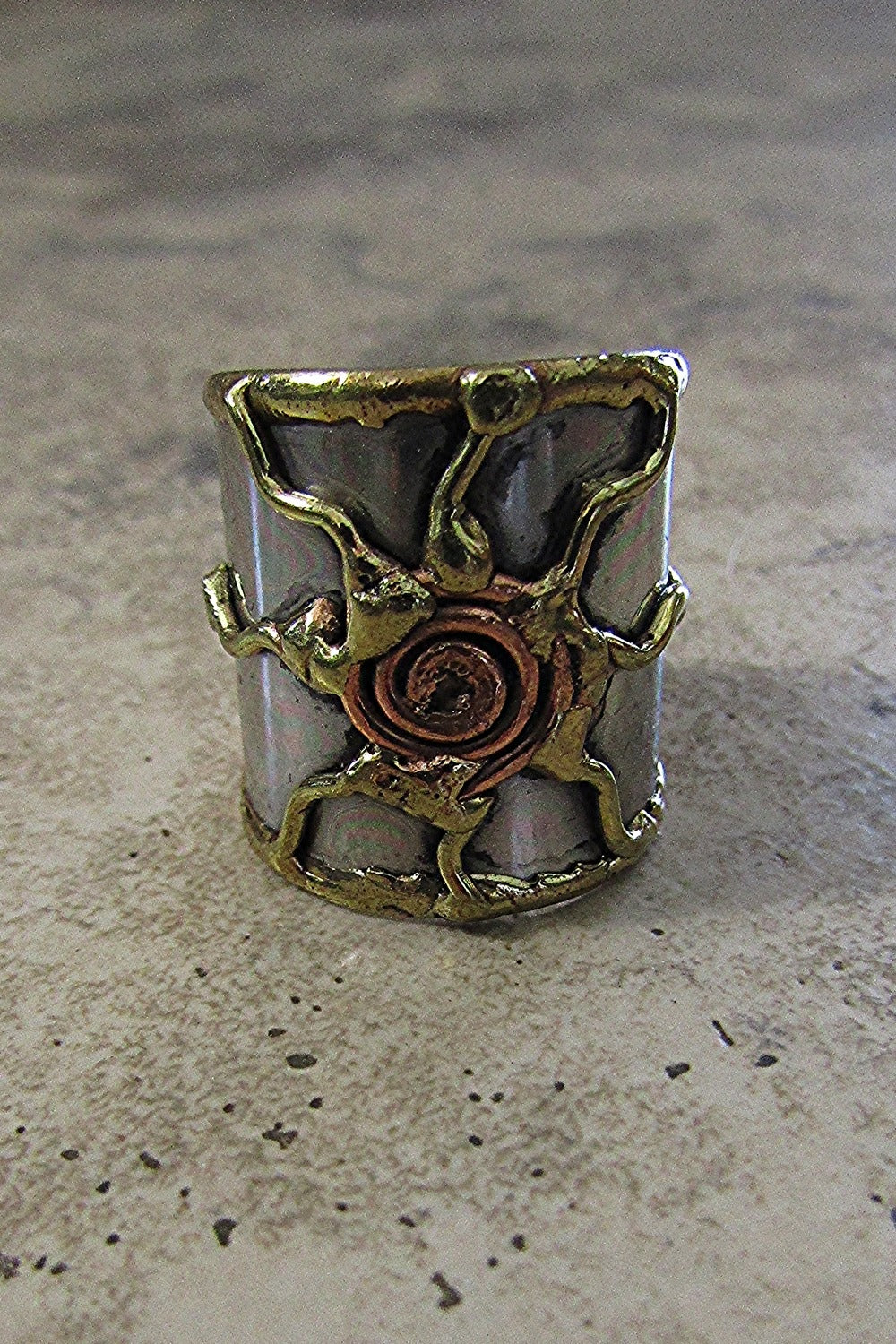 STAINLESS STEEL CUFF RING -5