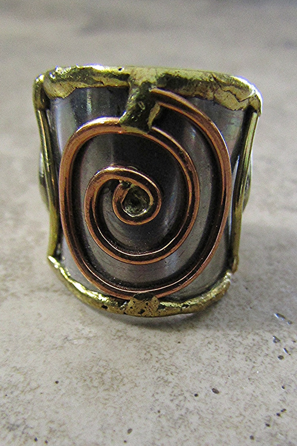STAINLESS STEEL CUFF RING -7