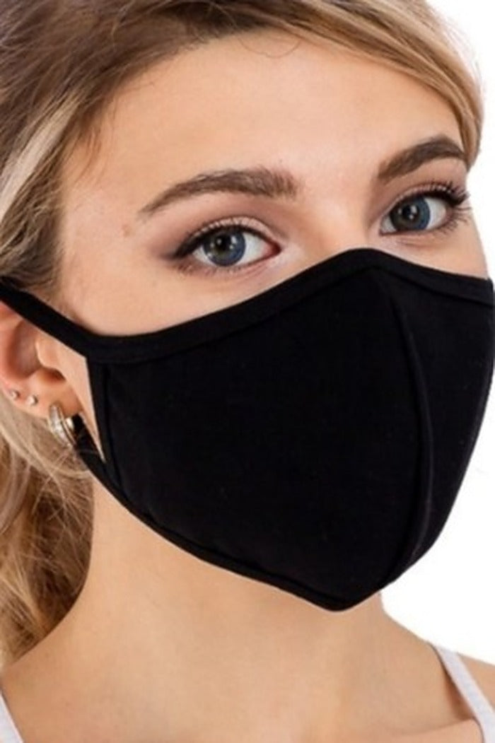 Black Cotton Face Mask