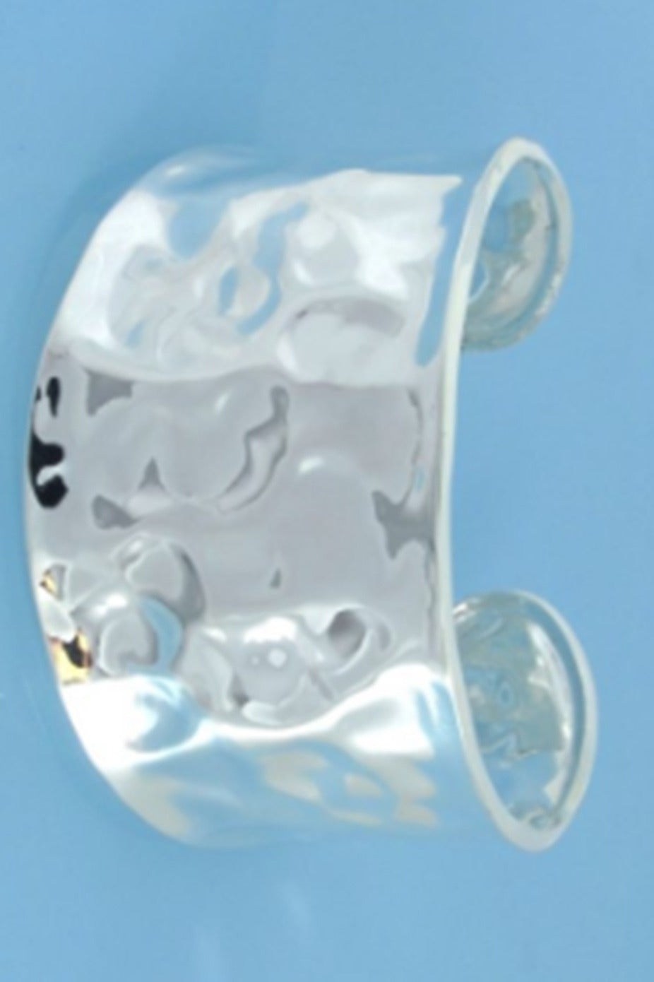 SILVERPLATE HAMMERED CUFF BRACELET