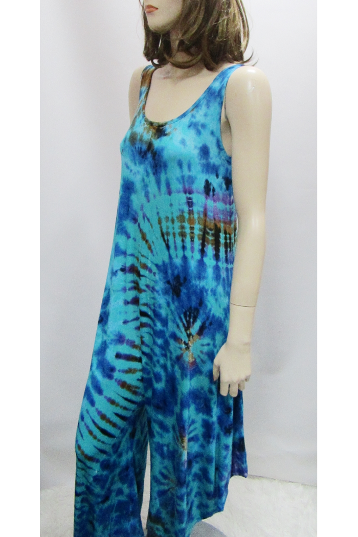 Turquoise Tie Dye Jumpsuit