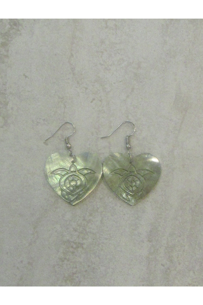 MOTHER OF PEARL WITH TURTLE HEART-SHAPED