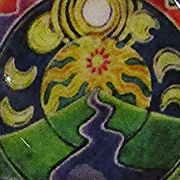 Hand Painted Oval Earring