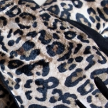 Leopard Print Velvet Glove