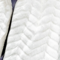 Ivory Faux Fur Hoodie Vest