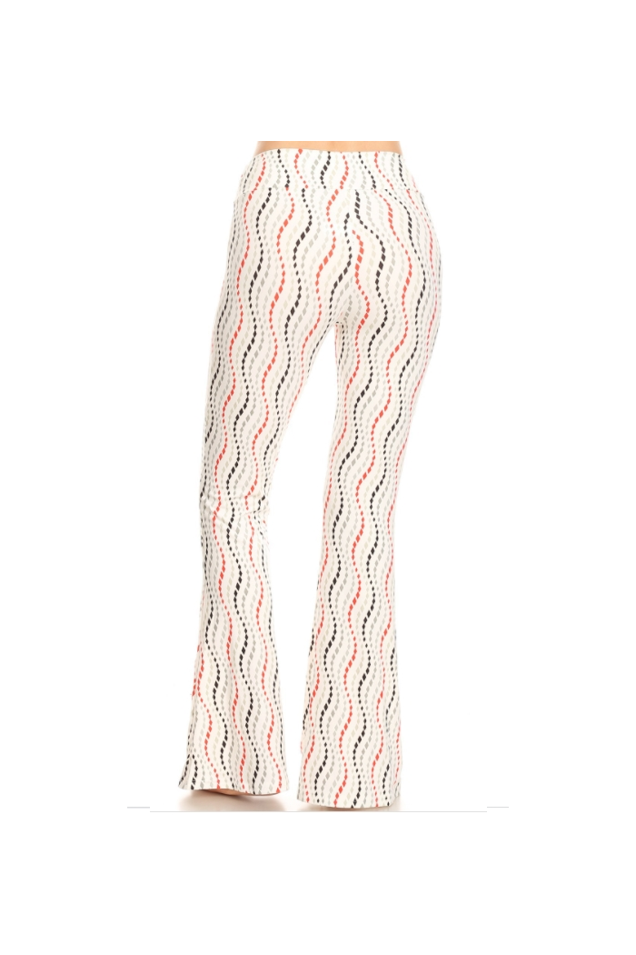 Palazzos with Panache - Abstract Red-Black-Gray on White