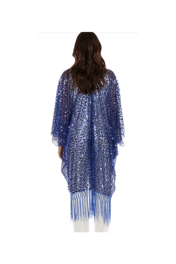 Sassy Royal Sequin Kimono Jacket