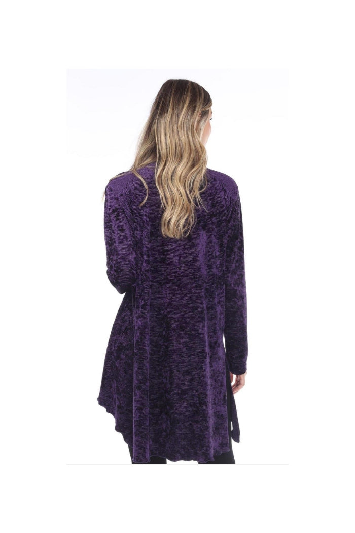 Purple Velvet Hi-Lo Jacket