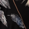Shimmery Feather Print Cold Shoulder Top