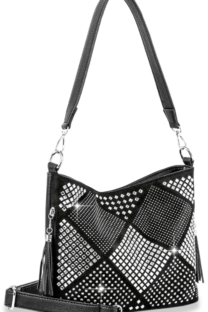Diamond Pattern Hobo Crossbody Sling