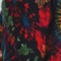 Tie Dye Black Rainbow Print Long Dress