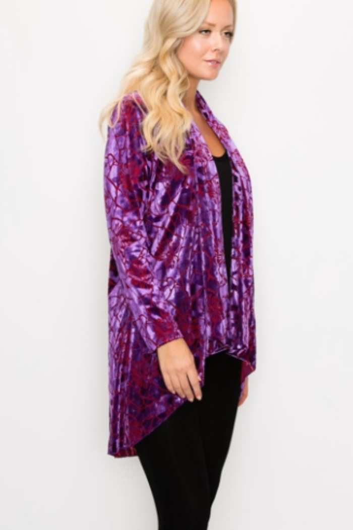 Velvet Purple Burnout Jacket
