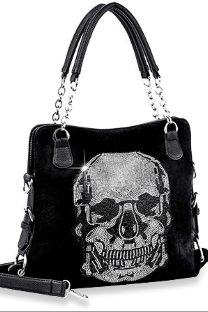 Rhinestone Skull Handbag
