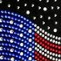 Rhinestone American Flag Crossbody Sling