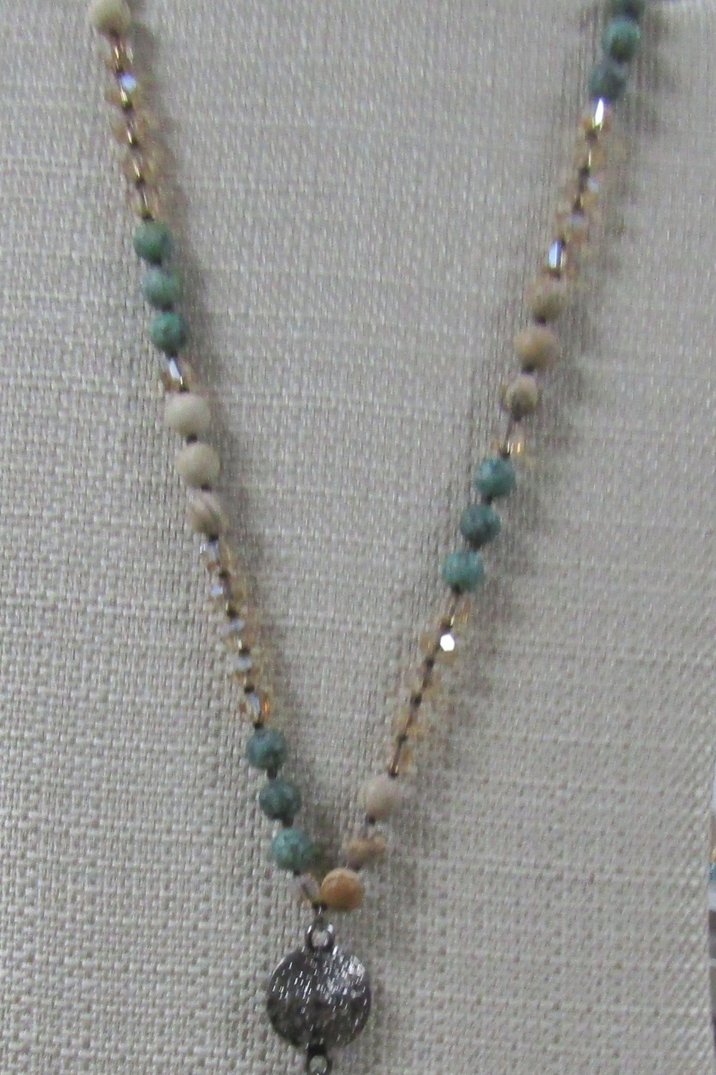 Beaded Long Heart Necklace