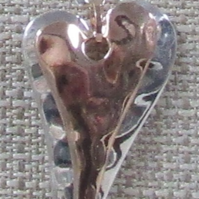Hammered Hearts Long Pendant Necklace