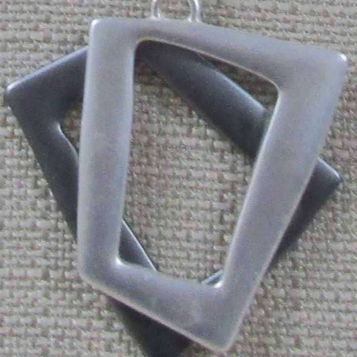 Brushed Two-Tone Silver Cord Necklace
