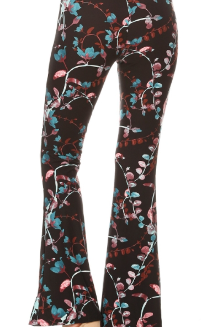 Palazzo Pant - Teal Floral Print