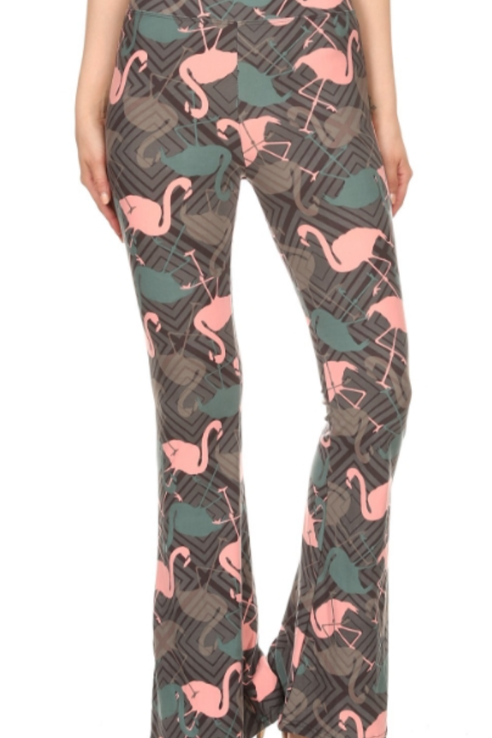 Palazzo Pant - Flamingo Print