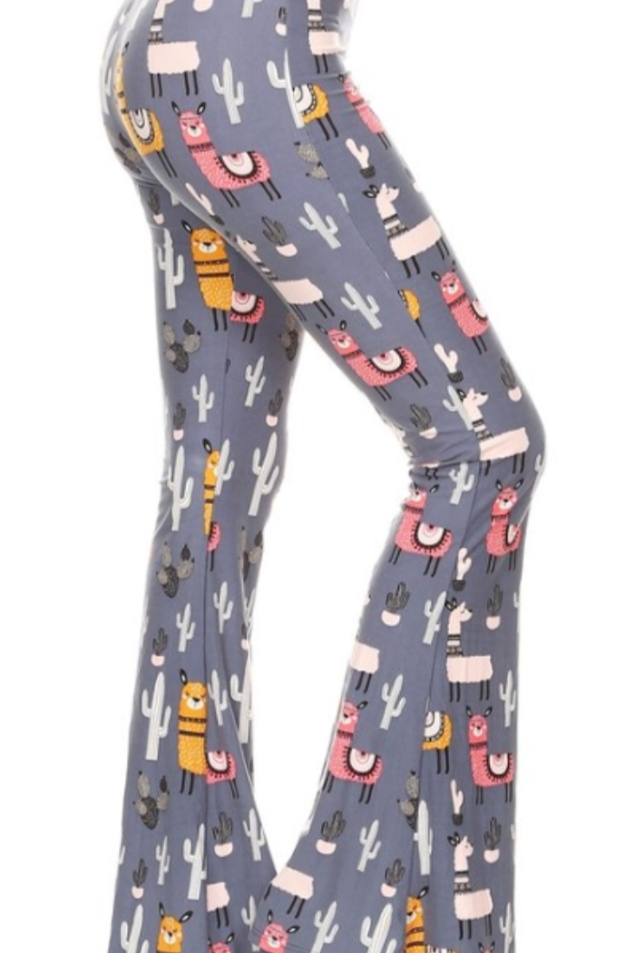 Palazzo Pant - Llama Cactus Print