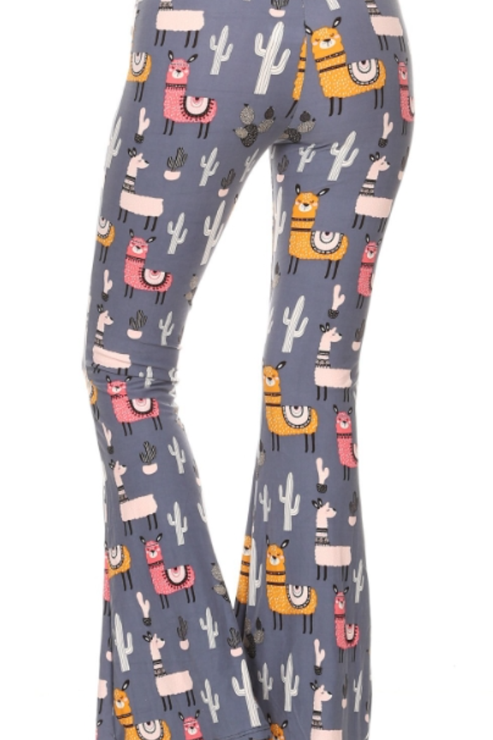 Palazzo Pant - Llama Cactus Print