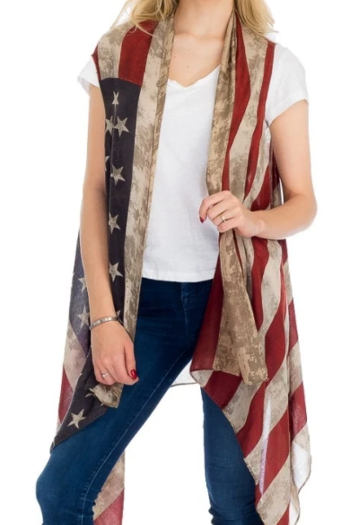 American Flag Vintage Vest