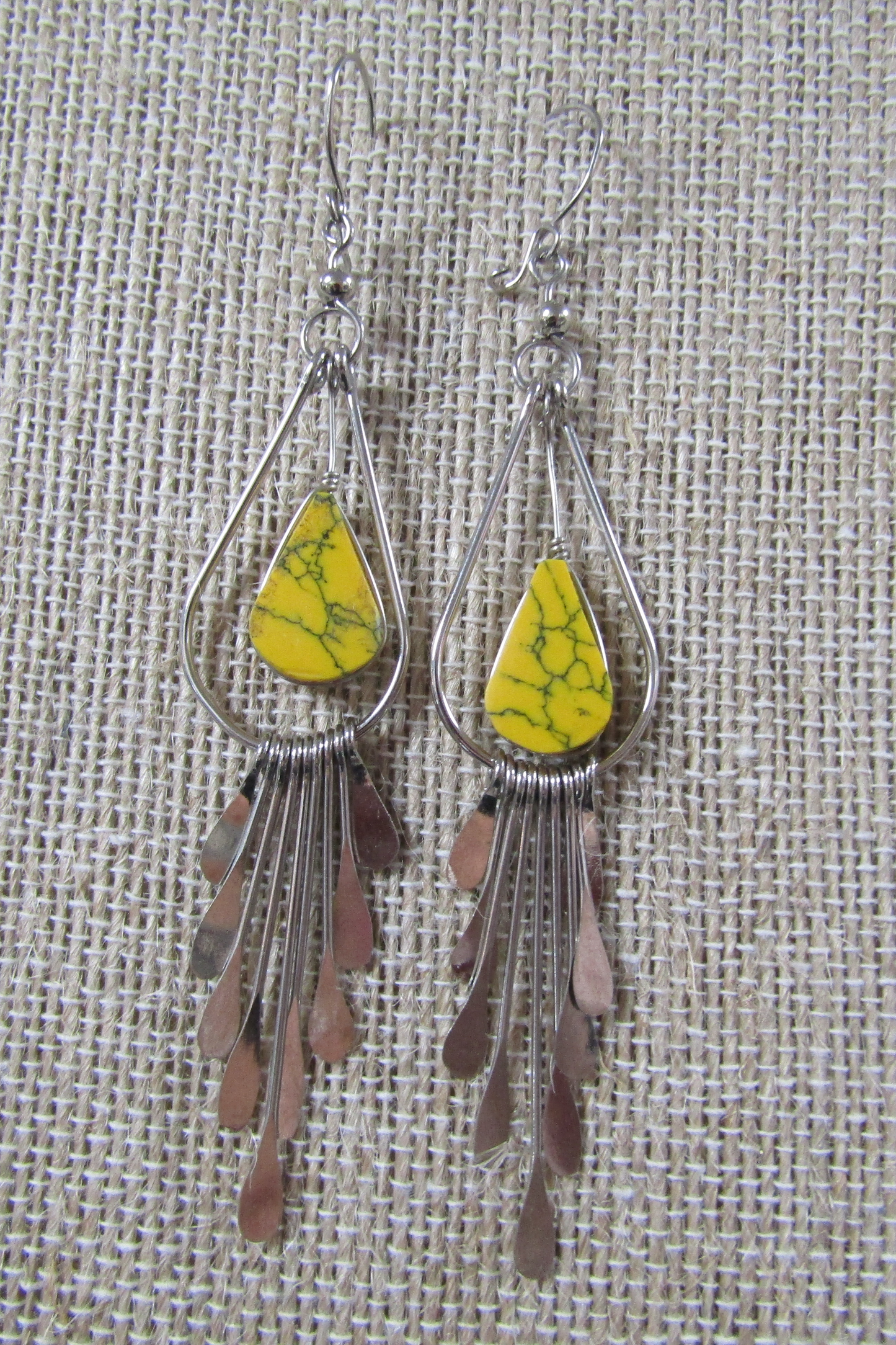 Peruvian Dangle Earring - Citrine Natural Stone