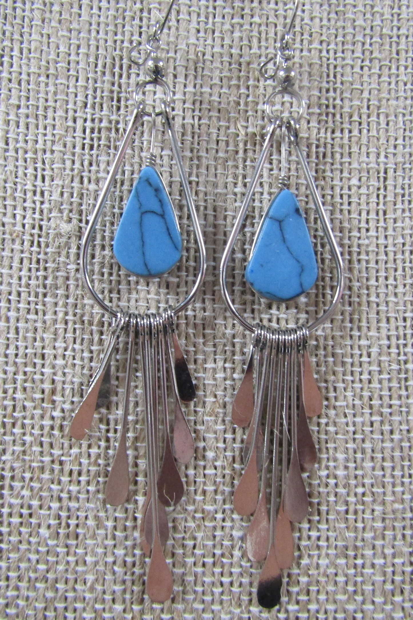 Peruvian Dangle Earring - Turquoise Stone
