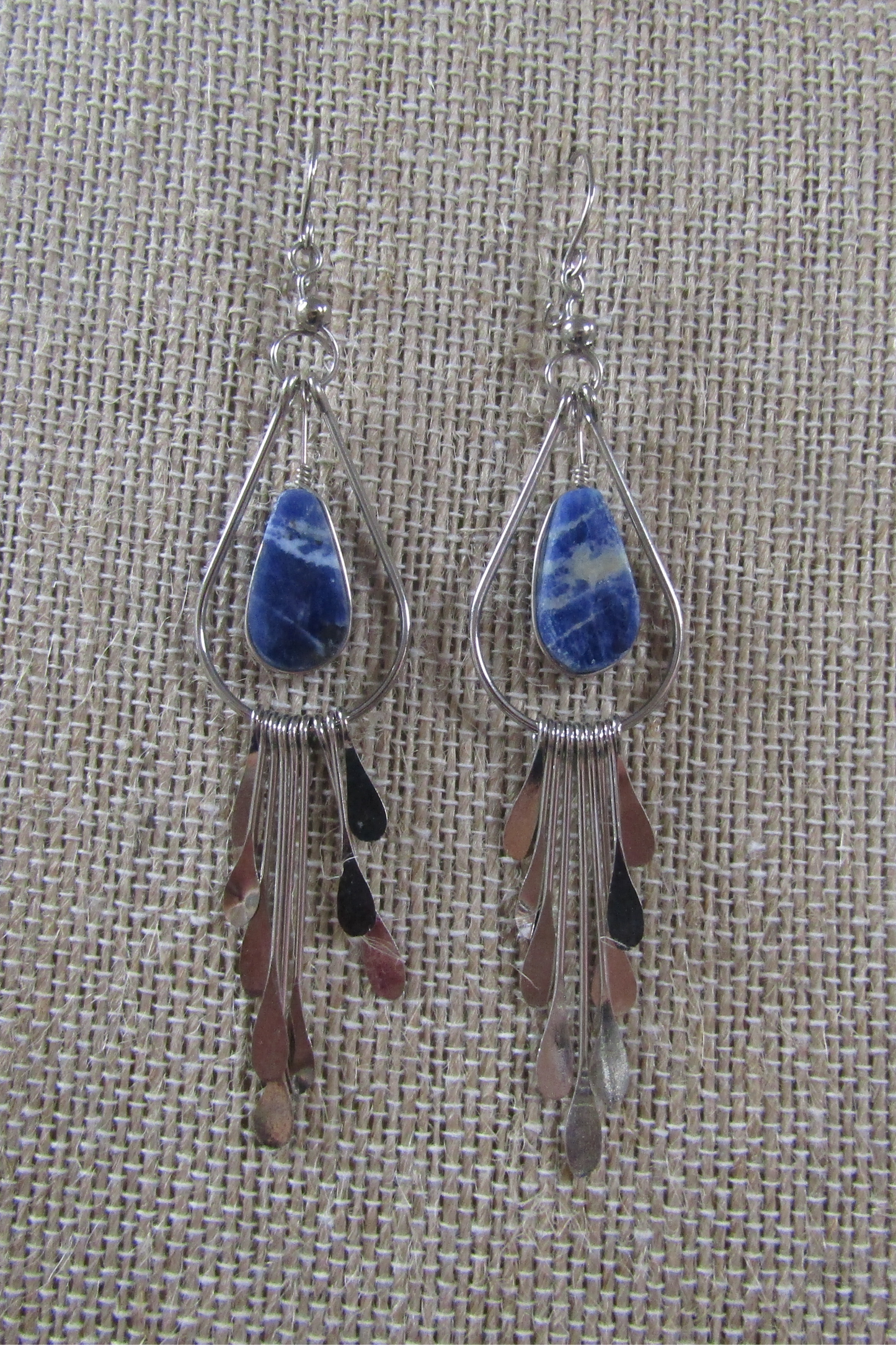 Peruvian Dangle Earring - Lapis Lazuli Stone