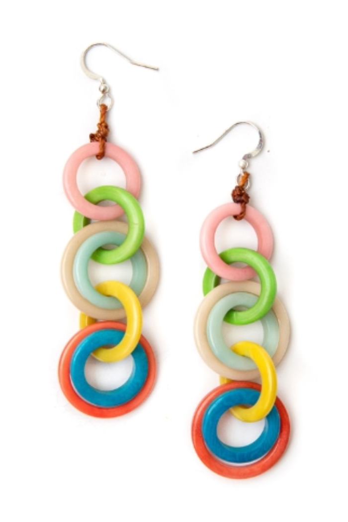 Organic Tagua Olivia Earrings - Multi Combo