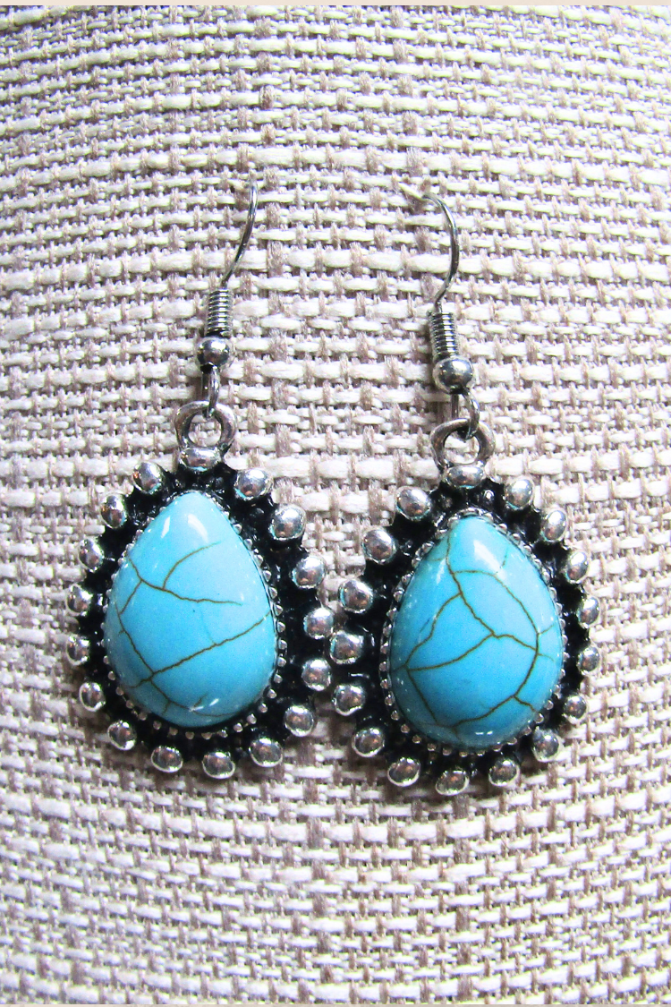 Semi Precious Turquoise Stones Necklace Set