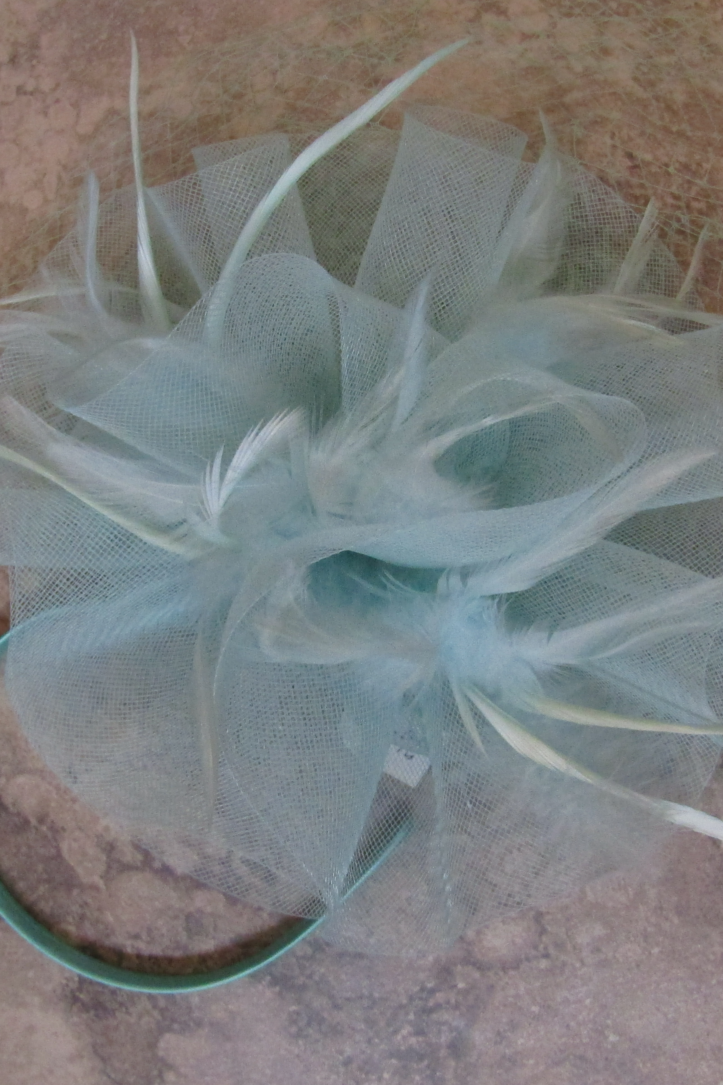 Mesh Floral Organza Fascinator in Mint