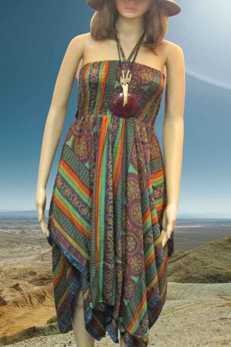 Silky Satiny Smocked Top Layered Midi Dress in Fall Colors